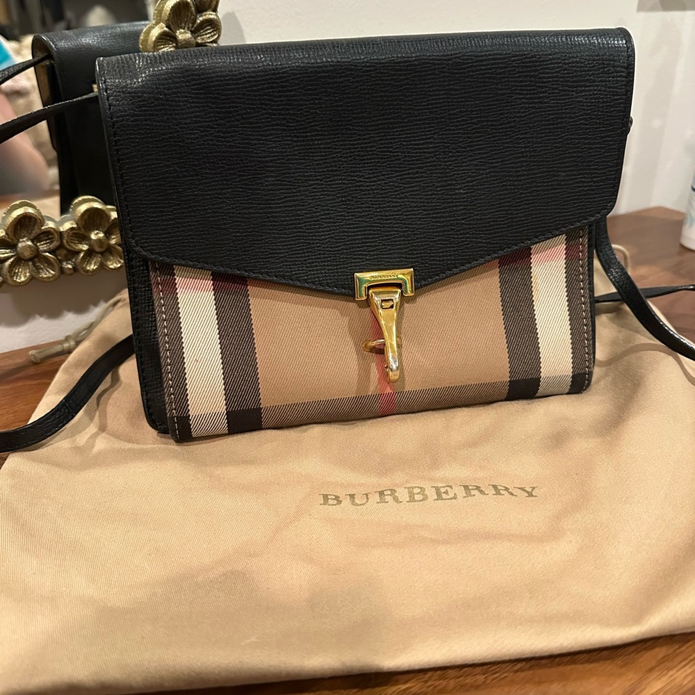 Burberry Black and Beige Crossbody Bag